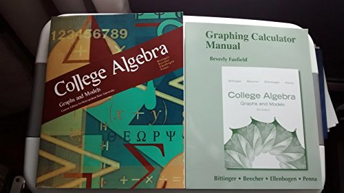 Imagen de archivo de College Algebra: Graphs and Models Custom Edition for Metropolitan State University a la venta por HPB-Red