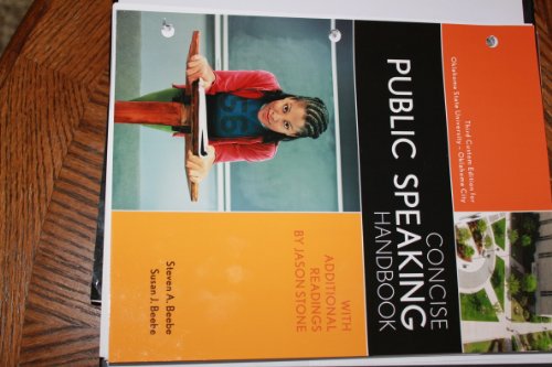 Stock image for Concise Public Speaking Handbook (Concise Public Speaking Handbook with Additional Readings by Jason Stone) by Steven A. Beebe (2012-05-04) for sale by HPB-Red