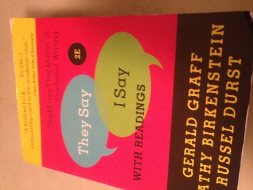 Stock image for They Say I Say with Readings for sale by Better World Books