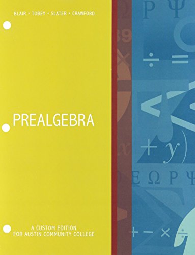 Stock image for Prealgebra By Blair a Custom Edition for Acc for sale by HPB-Red