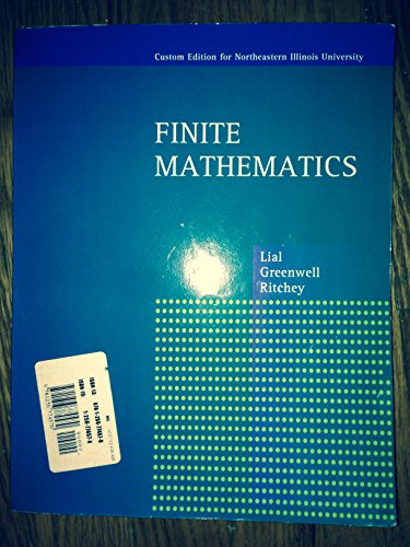 Imagen de archivo de Finite Mathematics a la venta por Better World Books