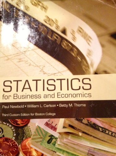 Stock image for Statistics for Business and Economics (Third Custom Edition for Boston College) for sale by Hippo Books