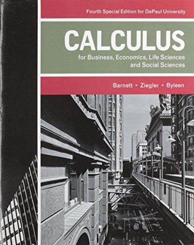 Beispielbild fr Calculus for Business, Economics, Life Sciences, and Social Sciences (4th Edition) zum Verkauf von HPB-Red