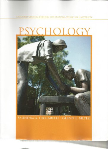 Stock image for Psychology: A Second Custom Edition for Indiana Wesleyan University for sale by HPB-Red
