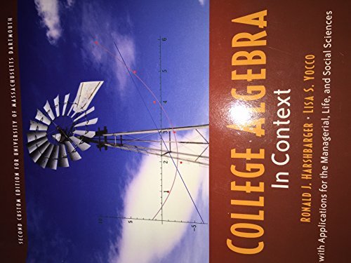 9781256814313: College Algebra in Context (Second Custom Edition