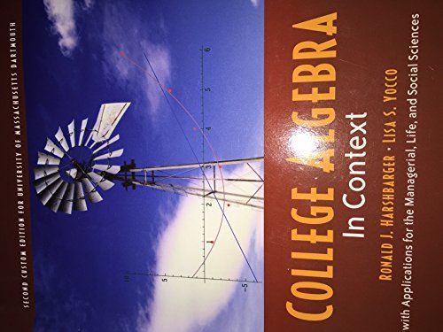 9781256814313: College Algebra in Context (Second Custom Edition for University of Massachusetts Dartmouth)