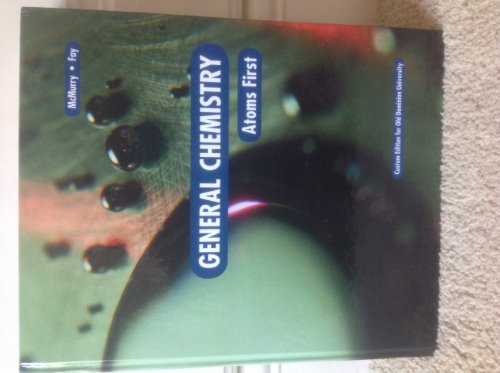 9781256820888: General Chemistry Atoms First Custom Edition for ODU Old Dominion University