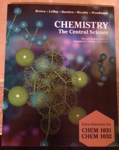 Imagen de archivo de Chemistry - The Central Science (Custom Edition for Temple University | CHEM 1031/1032) a la venta por Better World Books