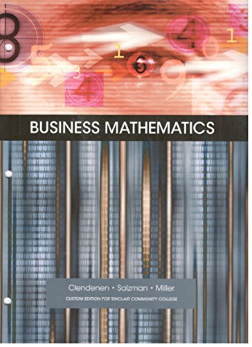 Imagen de archivo de Business Mathematics a la venta por HPB-Red