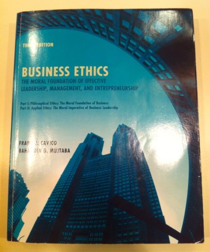 9781256834526: BUSINESS ETHICS:MORAL FOUND...