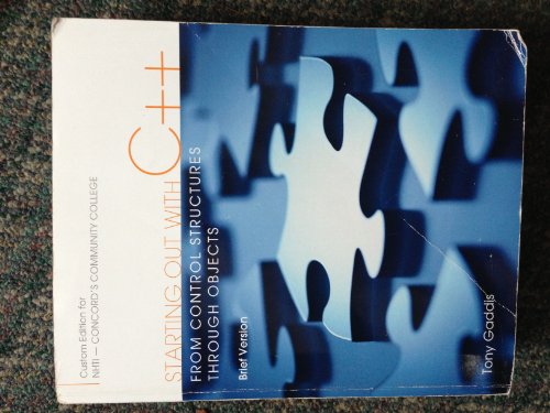 9781256858966 Starting Out with C++ From Control Structures Through