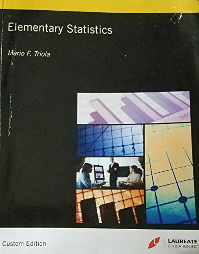 Beispielbild fr Elementary Statistics Custom Edition zum Verkauf von Better World Books