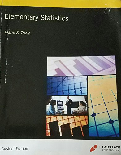 Imagen de archivo de Elementary Statistics Custom Edition a la venta por Better World Books