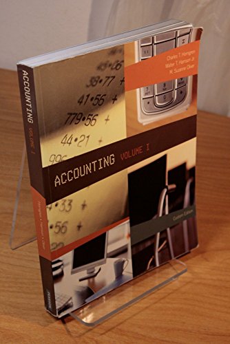 Stock image for Accounting Volume 1 for sale by Wonder Book