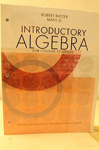 Stock image for Introductory Algebra for College Students My Math Lab Plus A La Carte Package Santa Monica College, 1/e for sale by SecondSale