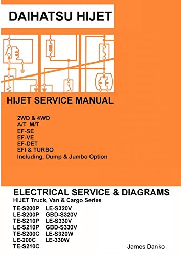 9781257797479: Daihatsu Hijet English Electrical Service Manual S200P S210P S320V S330V