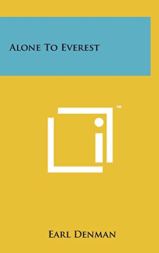 9781258001018: Alone to Everest
