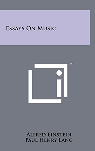 Essays On Music (9781258003142) by Einstein, Alfred