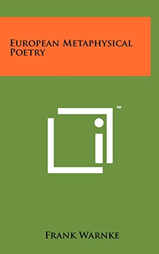 9781258025212: European Metaphysical Poetry