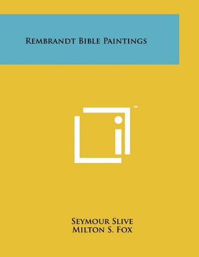Imagen de archivo de Rembrandt Bible Paintings a la venta por THE SAINT BOOKSTORE