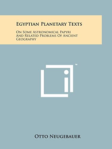 9781258128203: Egyptian Planetary Texts