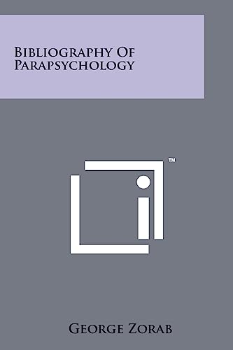 Beispielbild fr Bibliography of Parapsychology zum Verkauf von ALLBOOKS1