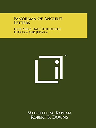 9781258139926: Panorama Of Ancient Letters: Four And A Half Centuries Of Hebraica And Judaica