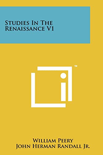 Stock image for Studies in the Renaissance V1 for sale by ALLBOOKS1