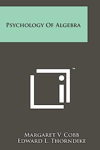 Stock image for Psychology of Algebra for sale by Lucky's Textbooks