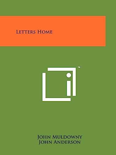 Letters Home (9781258193669) by Muldowny, John; Anderson, Associate Professor John