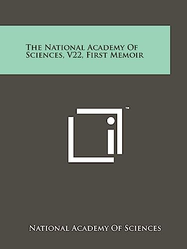 Stock image for The National Academy of Sciences, V22, First Memoir for sale by Lucky's Textbooks