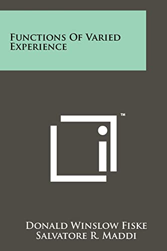 9781258257026: Functions Of Varied Experience