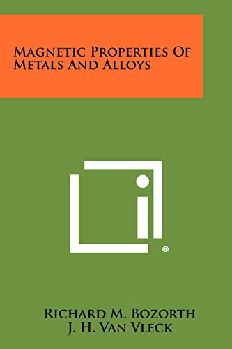 Stock image for Magnetic Properties Of Metals And Alloys for sale by Lucky's Textbooks