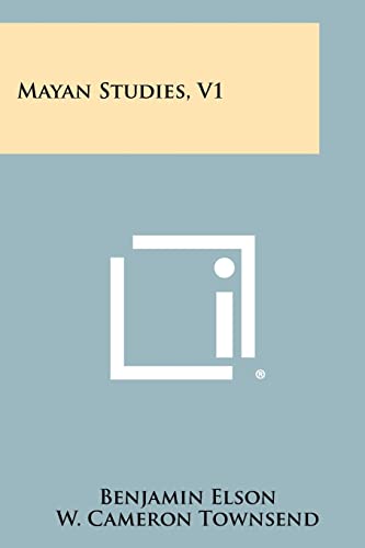 Stock image for Mayan Studies, V1 for sale by Lucky's Textbooks