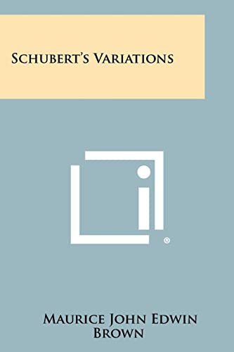 Stock image for Schubert's Variations for sale by Lucky's Textbooks