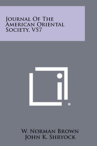 Stock image for Journal of the American Oriental Society, V57 for sale by Lucky's Textbooks