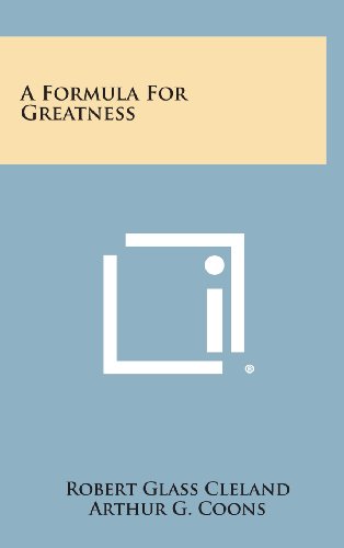 9781258545482: A Formula for Greatness