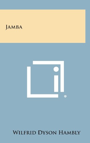 Jamba (9781258548568) by Hambly, Wilfrid Dyson