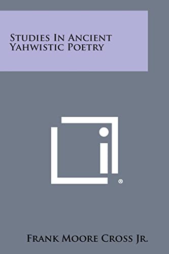 Imagen de archivo de Studies in Ancient Yahwistic Poetry a la venta por HPB Inc.