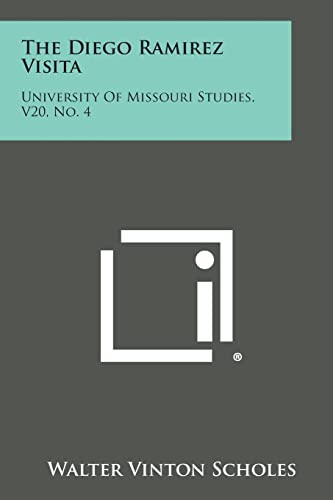 Stock image for The Diego Ramirez Visita: University of Missouri Studies, V20, No. 4 for sale by Lucky's Textbooks