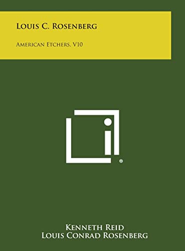Beispielbild fr Louis C. Rosenberg: American Etchers, V10 zum Verkauf von Lucky's Textbooks