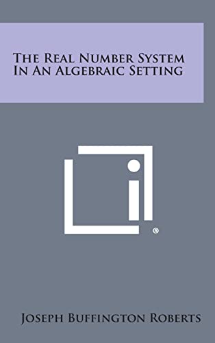 Beispielbild fr The Real Number System in an Algebraic Setting zum Verkauf von Lucky's Textbooks