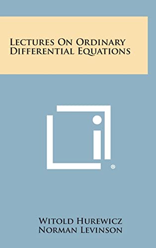 9781258814885: Lectures On Ordinary Differential Equations