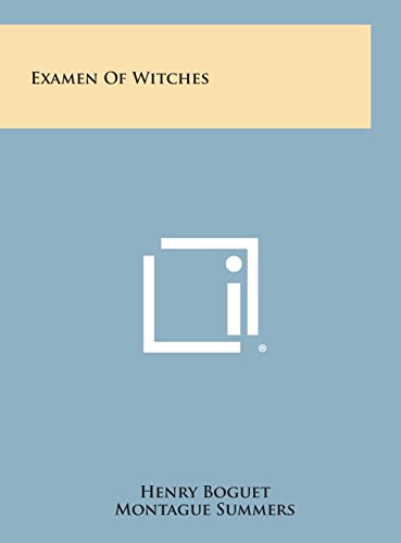 Stock image for Examen of Witches for sale by Lucky's Textbooks