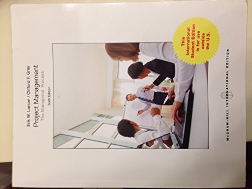 Beispielbild fr Project Management: The Managerial Process (Int'l Ed) (Asia Higher Education Business & Economics Management and Organisation) zum Verkauf von ThriftBooks-Dallas