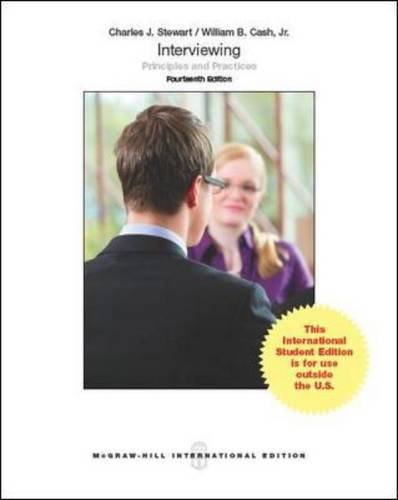 9781259010866: Interviewing: Principles and Practices (Int'l Ed)