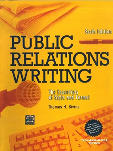 Beispielbild fr Public Relations Writing zum Verkauf von dsmbooks