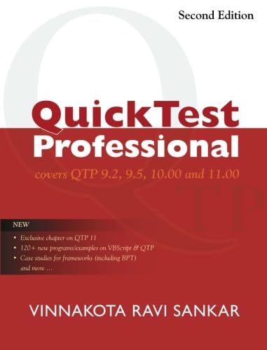 Stock image for QuickTest Professional: Covers QTP 9.2, 9.5, 10.00 and 11.00 for sale by HPB-Red