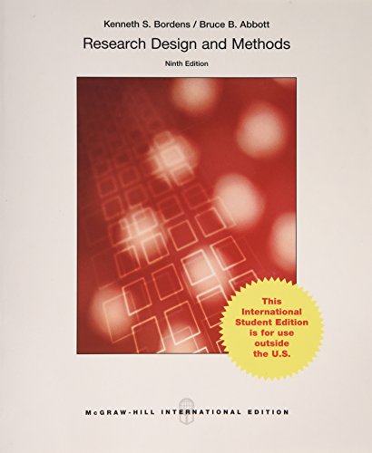 Beispielbild fr Research Design and Methods A Process Approach zum Verkauf von SecondSale