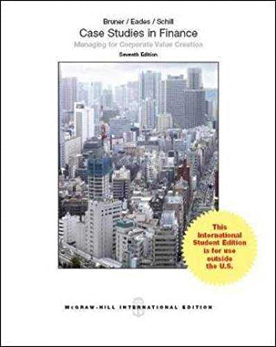 Beispielbild fr Case Studies in Finance zum Verkauf von GF Books, Inc.